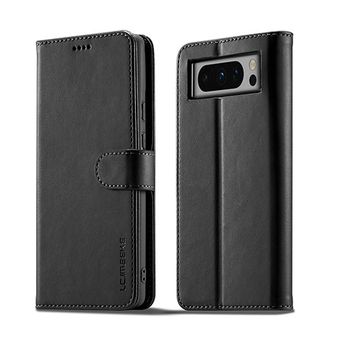 Funda de Cuero Cartera con Soporte Carcasa LC1 para Google Pixel 8 Pro 5G Negro