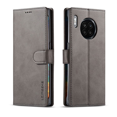 Funda de Cuero Cartera con Soporte Carcasa LC1 para Huawei Honor 50 Lite Gris