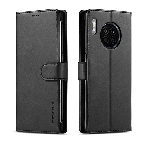 Funda de Cuero Cartera con Soporte Carcasa LC1 para Huawei Honor 50 Lite Negro