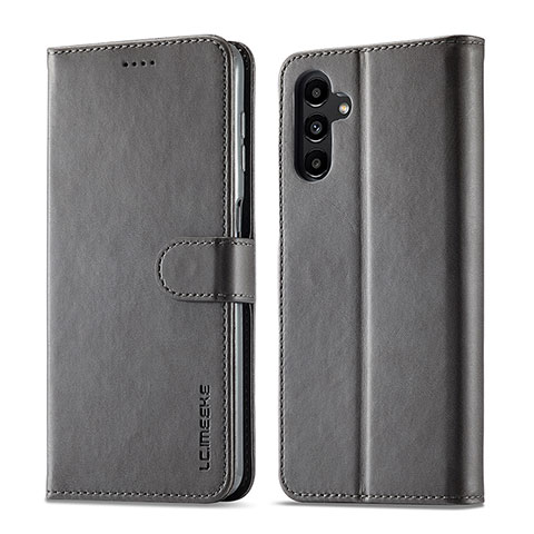 Funda de Cuero Cartera con Soporte Carcasa LC1 para Samsung Galaxy A04s Gris