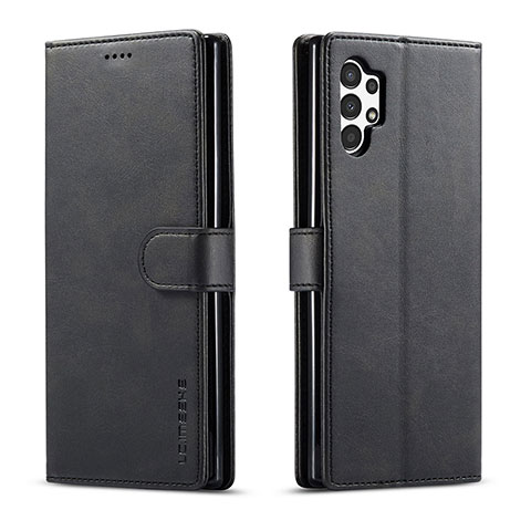 Funda de Cuero Cartera con Soporte Carcasa LC1 para Samsung Galaxy A13 4G Negro