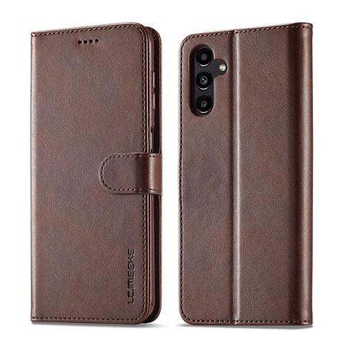 Funda de Cuero Cartera con Soporte Carcasa LC1 para Samsung Galaxy A13 5G Marron