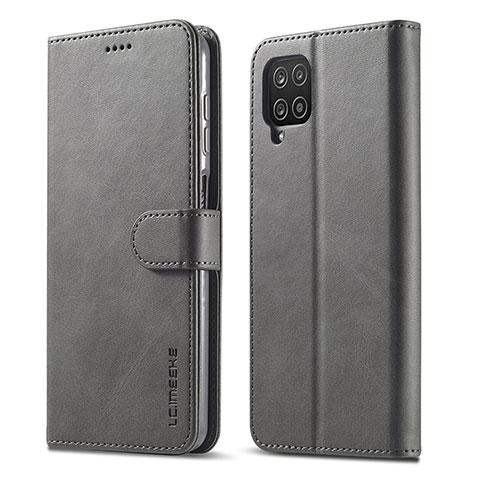 Funda de Cuero Cartera con Soporte Carcasa LC1 para Samsung Galaxy A22 4G Gris