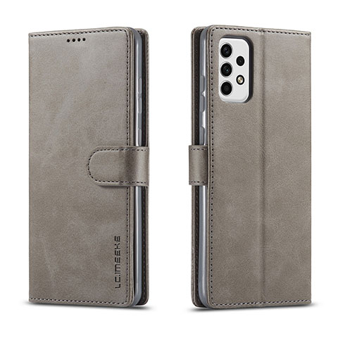 Funda de Cuero Cartera con Soporte Carcasa LC1 para Samsung Galaxy A23 4G Gris