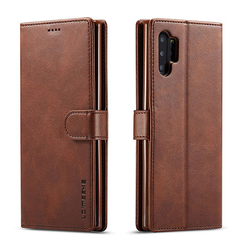 Funda de Cuero Cartera con Soporte Carcasa LC1 para Samsung Galaxy A32 4G Marron