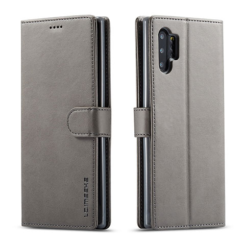 Funda de Cuero Cartera con Soporte Carcasa LC1 para Samsung Galaxy A32 5G Gris