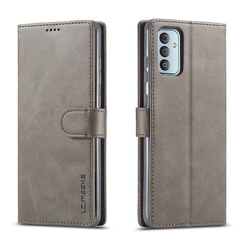 Funda de Cuero Cartera con Soporte Carcasa LC1 para Samsung Galaxy F23 5G Gris