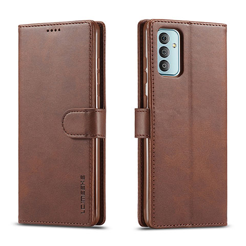 Funda de Cuero Cartera con Soporte Carcasa LC1 para Samsung Galaxy F23 5G Marron