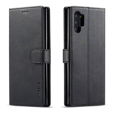 Funda de Cuero Cartera con Soporte Carcasa LC1 para Samsung Galaxy M32 5G Negro