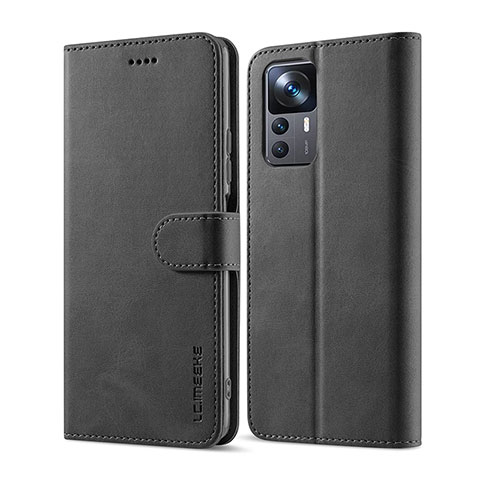 Funda de Cuero Cartera con Soporte Carcasa LC1 para Xiaomi Mi 12T Pro 5G Negro