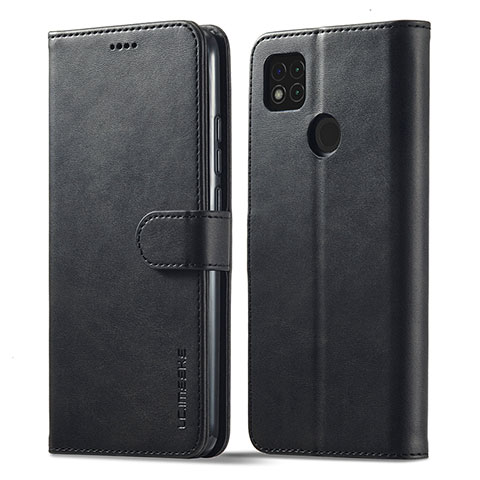 Funda de Cuero Cartera con Soporte Carcasa LC1 para Xiaomi POCO C31 Negro