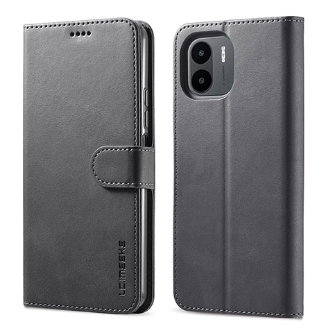 Funda de Cuero Cartera con Soporte Carcasa LC1 para Xiaomi Poco C50 Negro