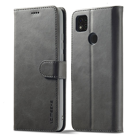 Funda de Cuero Cartera con Soporte Carcasa LC1 para Xiaomi Redmi 10A 4G Gris