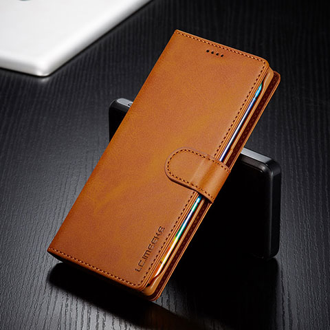 Funda de Cuero Cartera con Soporte Carcasa LC2 para Huawei Honor 50 Lite Marron Claro