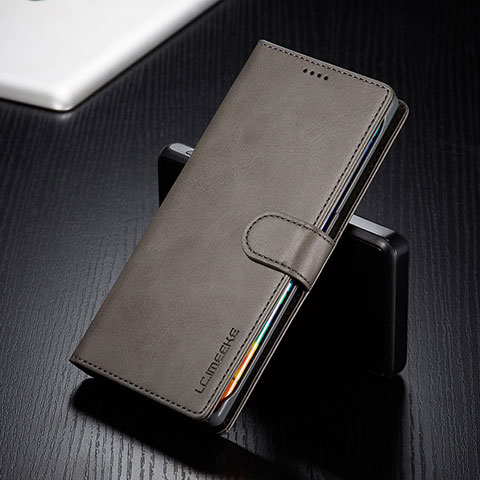 Funda de Cuero Cartera con Soporte Carcasa LC2 para Huawei Nova 8i Gris