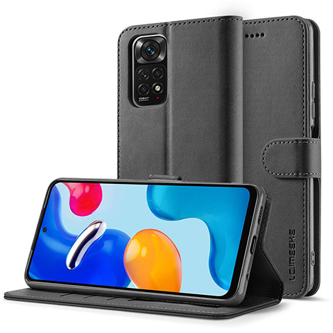 Funda de Cuero Cartera con Soporte Carcasa LC2 para Xiaomi Redmi Note 12 Pro 4G Negro