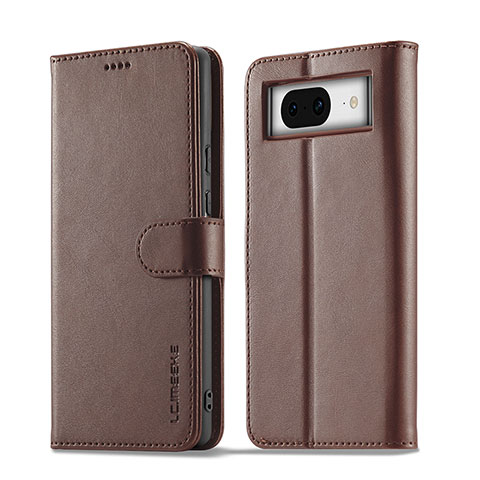 Funda de Cuero Cartera con Soporte Carcasa LC4 para Google Pixel 8a 5G Marron