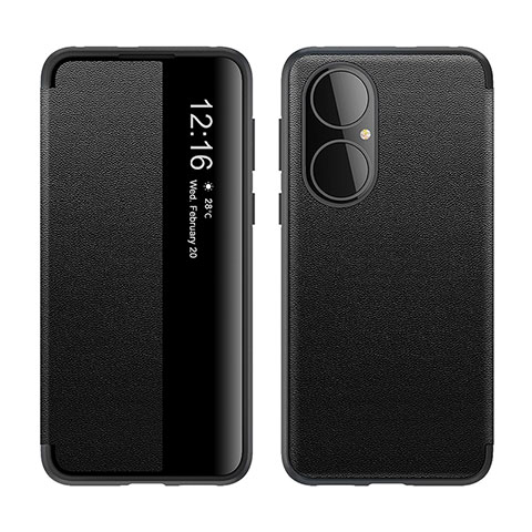 Funda de Cuero Cartera con Soporte Carcasa LF1 para Huawei P50 Negro