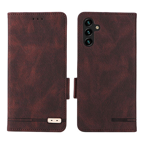 Funda de Cuero Cartera con Soporte Carcasa LZ1 para Samsung Galaxy A04s Marron