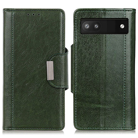 Funda de Cuero Cartera con Soporte Carcasa M01L para Google Pixel 6a 5G Verde