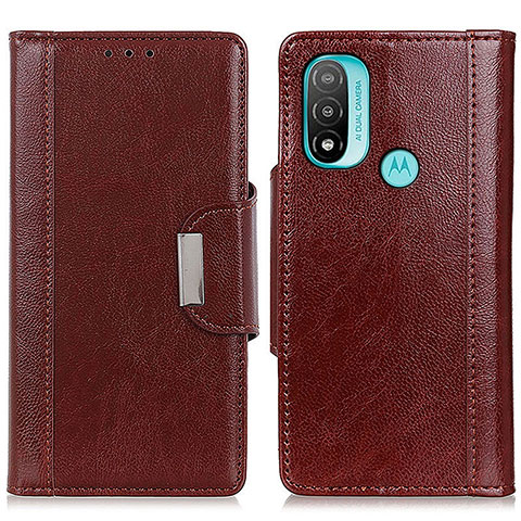 Funda de Cuero Cartera con Soporte Carcasa M01L para Motorola Moto E20 Marron