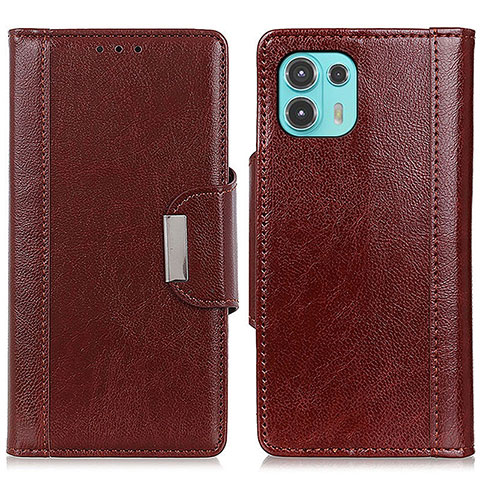 Funda de Cuero Cartera con Soporte Carcasa M01L para Motorola Moto Edge 20 Lite 5G Marron