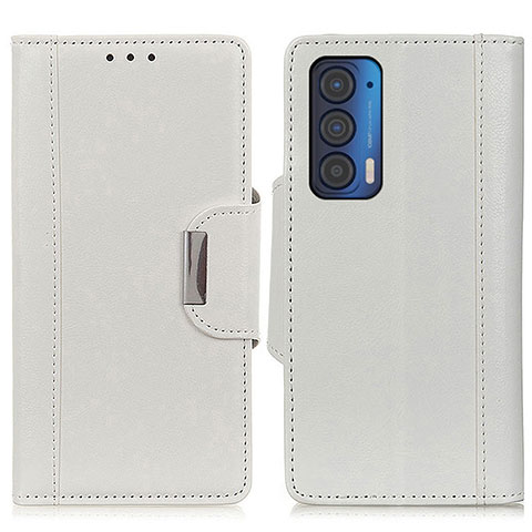 Funda de Cuero Cartera con Soporte Carcasa M01L para Motorola Moto Edge (2021) 5G Blanco