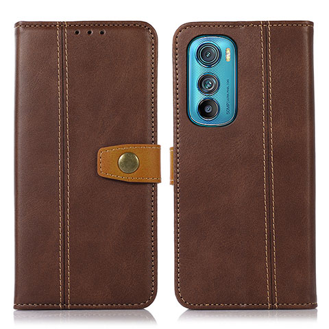 Funda de Cuero Cartera con Soporte Carcasa M01L para Motorola Moto Edge 30 5G Marron