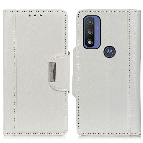 Funda de Cuero Cartera con Soporte Carcasa M01L para Motorola Moto G Pure Blanco