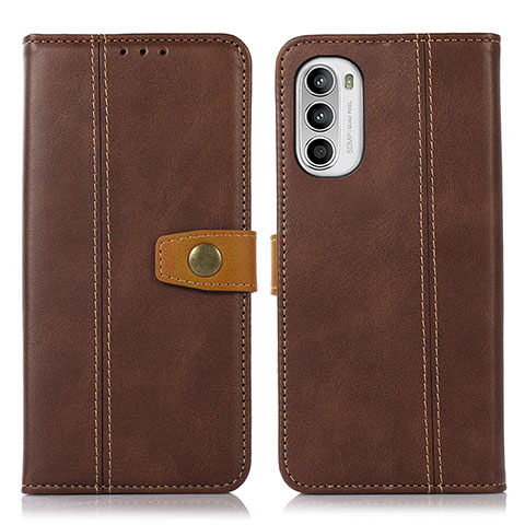 Funda de Cuero Cartera con Soporte Carcasa M01L para Motorola MOTO G52 Marron