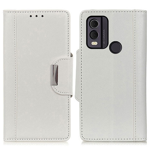 Funda de Cuero Cartera con Soporte Carcasa M01L para Nokia C22 Blanco