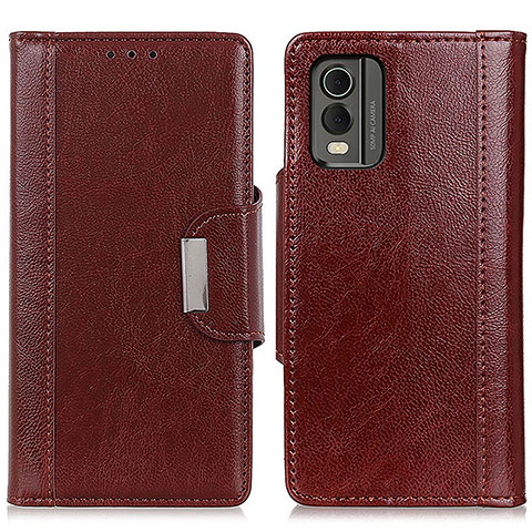 Funda de Cuero Cartera con Soporte Carcasa M01L para Nokia C32 Marron