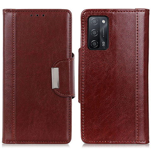 Funda de Cuero Cartera con Soporte Carcasa M01L para Oppo A53s 5G Marron