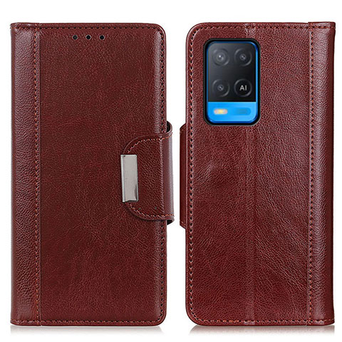 Funda de Cuero Cartera con Soporte Carcasa M01L para Oppo A54 4G Marron