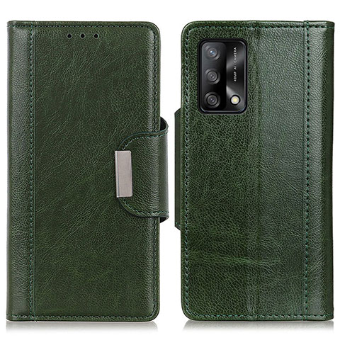 Funda de Cuero Cartera con Soporte Carcasa M01L para Oppo A74 4G Verde