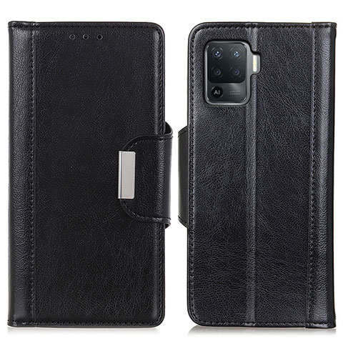 Funda de Cuero Cartera con Soporte Carcasa M01L para Oppo Reno5 F Negro