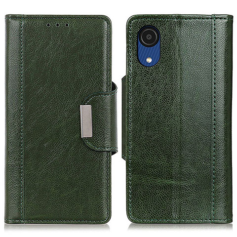 Funda de Cuero Cartera con Soporte Carcasa M01L para Samsung Galaxy A03 Core Verde