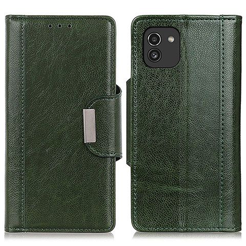 Funda de Cuero Cartera con Soporte Carcasa M01L para Samsung Galaxy A03 Verde