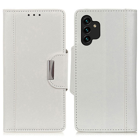 Funda de Cuero Cartera con Soporte Carcasa M01L para Samsung Galaxy A13 4G Blanco