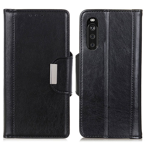 Funda de Cuero Cartera con Soporte Carcasa M01L para Sony Xperia 10 III Lite Negro