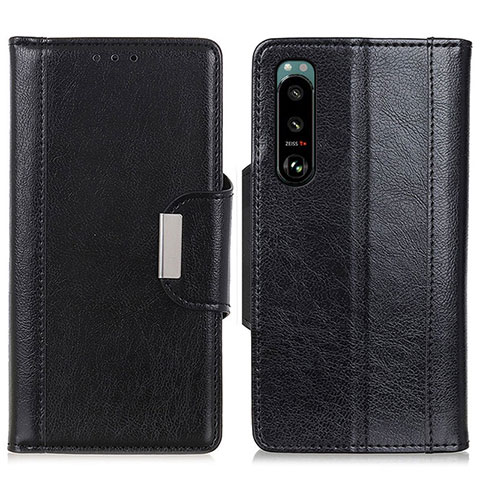 Funda de Cuero Cartera con Soporte Carcasa M01L para Sony Xperia 5 III Negro