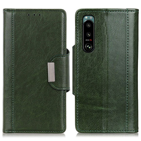 Funda de Cuero Cartera con Soporte Carcasa M01L para Sony Xperia 5 III SO-53B Verde