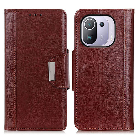 Funda de Cuero Cartera con Soporte Carcasa M01L para Xiaomi Mi 11 Pro 5G Marron