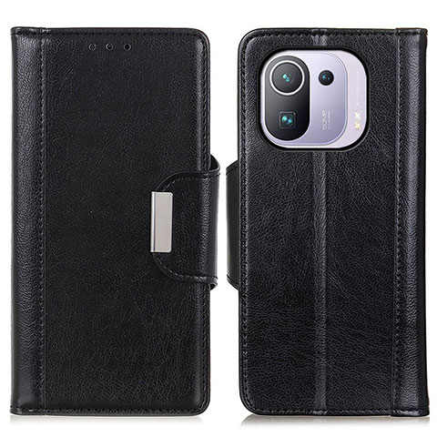 Funda de Cuero Cartera con Soporte Carcasa M01L para Xiaomi Mi 11 Pro 5G Negro