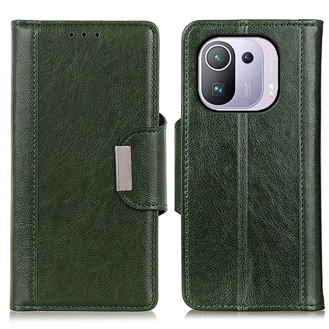 Funda de Cuero Cartera con Soporte Carcasa M01L para Xiaomi Mi 11 Pro 5G Verde