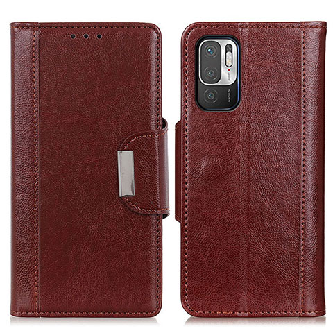 Funda de Cuero Cartera con Soporte Carcasa M01L para Xiaomi POCO M3 Pro 5G Marron