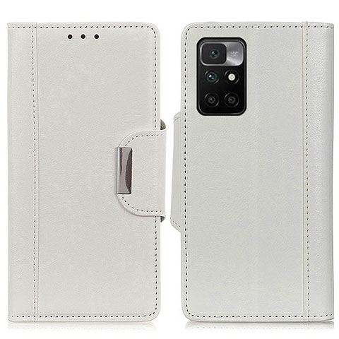 Funda de Cuero Cartera con Soporte Carcasa M01L para Xiaomi Redmi 10 (2022) Blanco