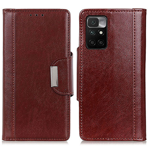 Funda de Cuero Cartera con Soporte Carcasa M01L para Xiaomi Redmi 10 (2022) Marron