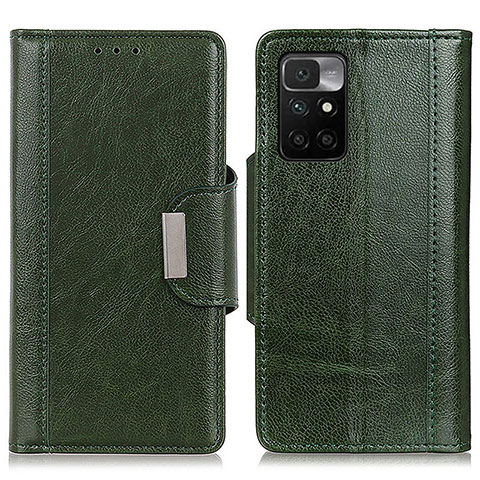 Funda de Cuero Cartera con Soporte Carcasa M01L para Xiaomi Redmi 10 (2022) Verde