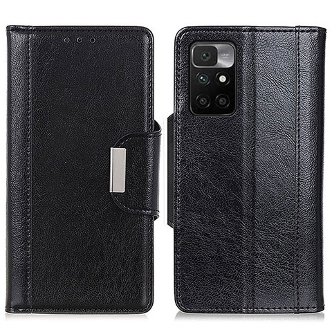 Funda de Cuero Cartera con Soporte Carcasa M01L para Xiaomi Redmi 10 4G Negro